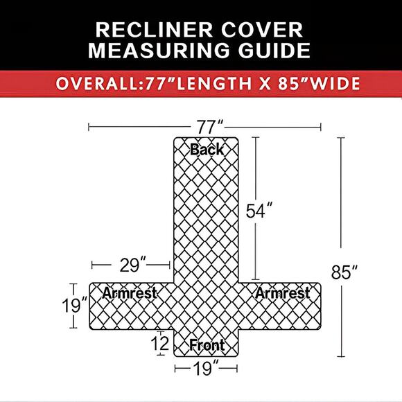 Recliner Chair Slipcover Reversible Sofa Cover Water Resistant Couch Cover - Picture 4 of 12